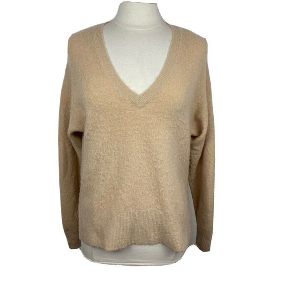 Mes Demoiselles Palenque Sweater S Womens Camel V Neck Alpaca Wool Blend - Picture 1 of 7